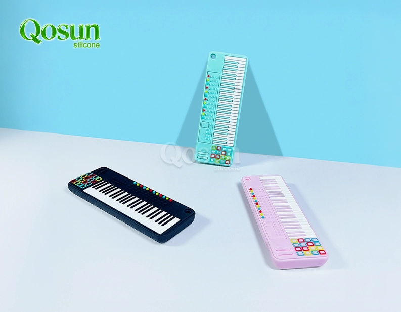 Piano-Shaped Silicone Baby Teether